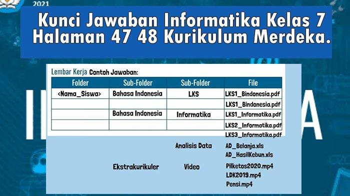 Multiple Folder File Kunci Jawaban Informatika Kelas 7 Halaman 47 48 Pengelolaan Folder dan ...