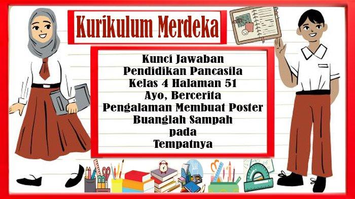 Kunci Jawaban Pendidikan Pancasila Kelas 4 Halaman 51 Bercerita Pengalaman Membuat Poster Sampah