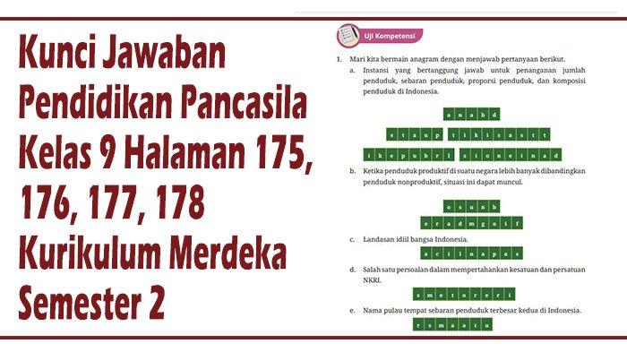 Soal Pendidikan Pancasila Kelas 9 Halaman 175, 176, 177, 178 Sertai Kunci Jawaban: Uji Kompetensi