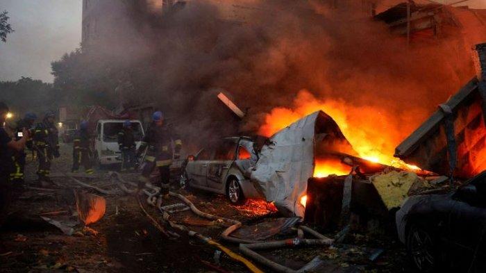 Giliran Rusia Hujani Ukraina Dengan Drone Tempur