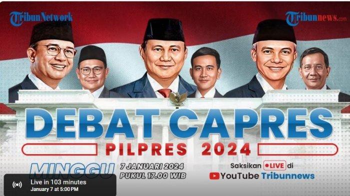 Link Nonton Live Streaming Debat Capres Ketiga Malam Ini Pukul 19.00 WIB