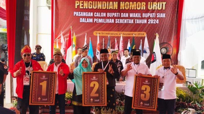 Paslon Pilkada Siak Afni -Syamsurizal Dapat Nomor Urut 2, Doa Ibunya Terkabul
