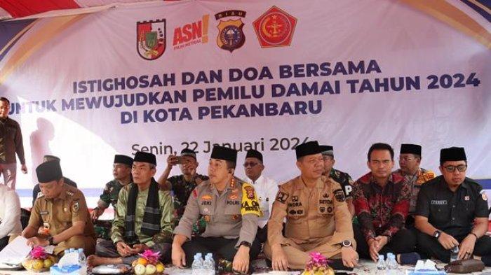 Polresta Pekanbaru Gelar Istighosah dan Doa Bersama Pemilu Damai 2024
