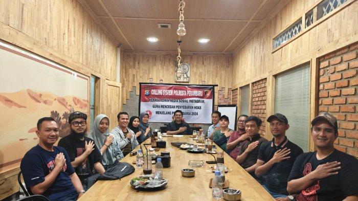 Polresta Pekanbaru Gandeng Admin Medsos dan Konten Kreator, Cegah Hoaks dan Isu SARA Pemilu