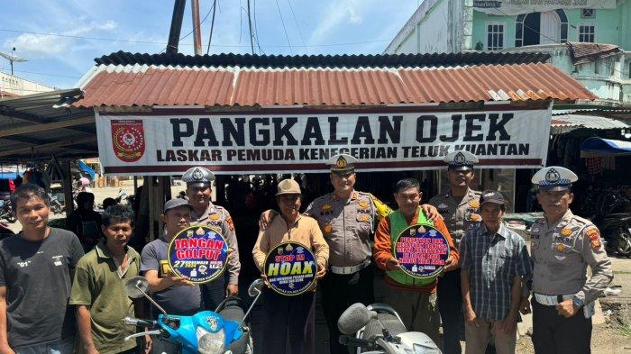 Gelar Cooling System di Pangkalan Ojek, Polres Kuansing Ajak Tangkal Hoax, Sukseskan Pilkada Damai