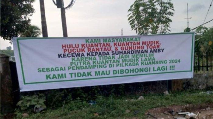 Soal Spanduk Kekecewaan Terhadap Suhardiman Amby, Tim Pemenangan: Kampanye Hitam Murahan