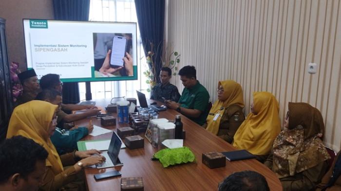 Pastikan Progres SIPENGASAH, Tanoto Foundation Rakor dengan Disdikbud Dumai