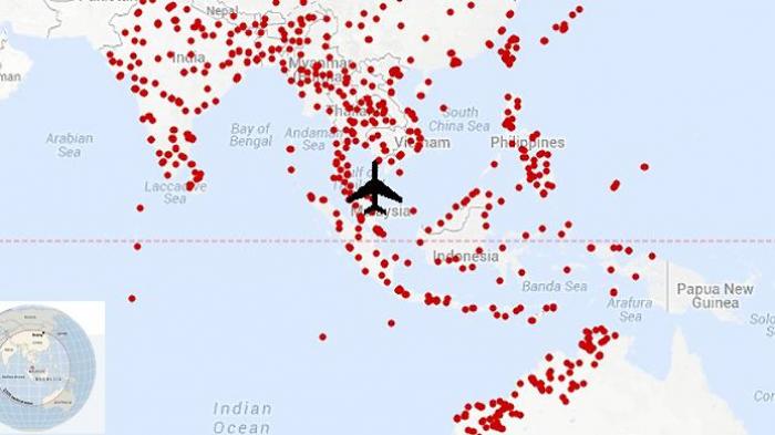 Perusahaan Satelit Inggris Tunjukkan Lokasi MH370