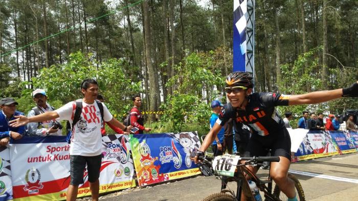 Sugianto Raih Perak Cross Country Balap Sepeda