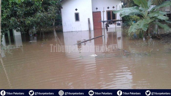 Banjir di Riau Makin Tinggi, Petugas Evakuasi Warga Pakai Pompong, Banjir Akibat Luapan Sungai Nilo