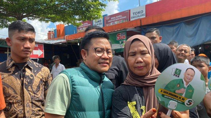 Pasar Pagi Arengka dan UMRI Tempat Pertama Dikunjungi Muhaimin Iskandar di Riau