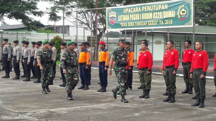 Diikuti Ratusan Personel Gabungan, Danrem Tutup Secara Resmi Latihan Gladi Posko I Kodim Dumai