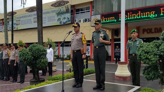 Apel Bersama di Lapangan Mapolda Riau, Danrem Sampaikan Ini