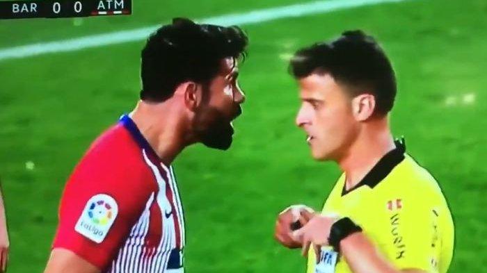 Kartu Merah Menit 28 Saat Lawan Barcelona, Ternyata Ini Ucapan Diego Costa yang Bikin Berang Wasit