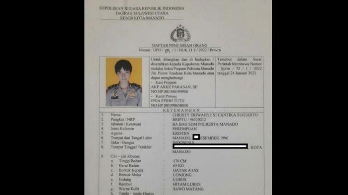 Desersi, Briptu Christy Terancam Pemecatan, Polri Ajukan PTDH Bukan Karena Video Asusila
