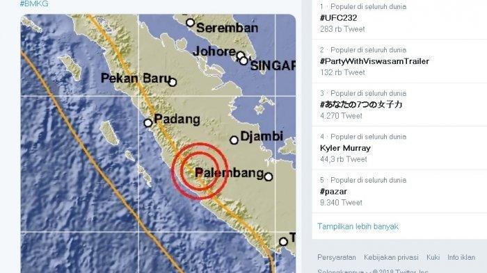 Info Gempa Hari Ini - Bengkulu Diguncang Gempa 5,7 SR