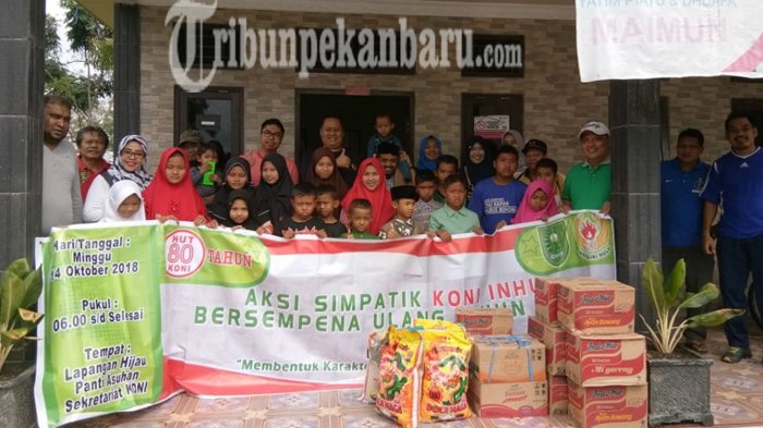 HUT KONI ke 80, KONI Inhu Berbagi dengan Anak-anak Panti Asuhan