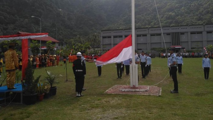 Upacara HUT RI ke 73 di Rutan Kelas II B Anak Aia Dimeriahkan dengan Pakaian Adat