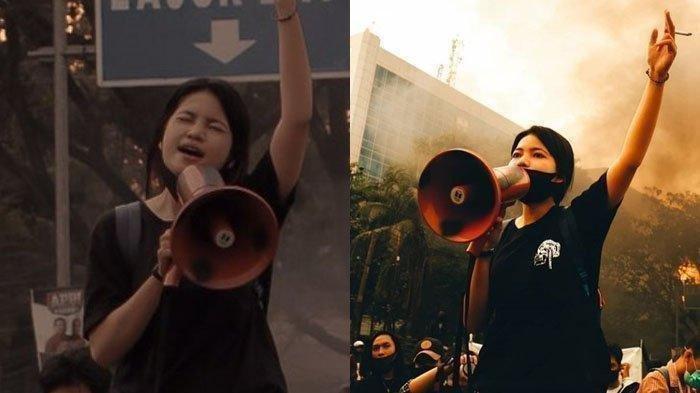 Inilah Sosok Nabila Syadza Mahasiswa Cantik Viral Karena Orasi Pancasalah saat Demo UU Cipta Kerja