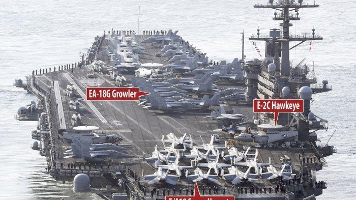 Amerika Terjunkan Kapal Perang, Kapal Perusak dan Jet Tempur di Laut China Selatan, Tantang China?