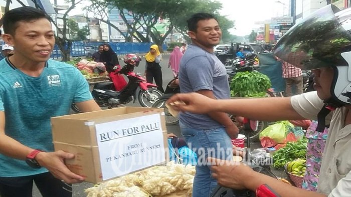 Komunitas Lari di Pekanbaru Lakukan Lari Amal untuk Palu
