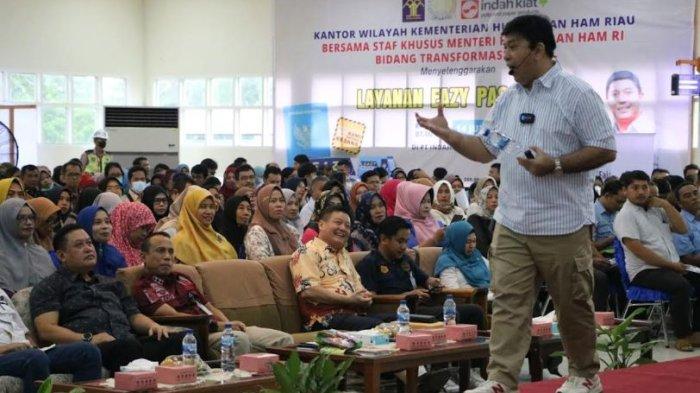 Kemenkumham Riau Berikan Layanan Eazy Passport di PT IKPP, Berikut Sosialisasi Kekayaan Intelektual