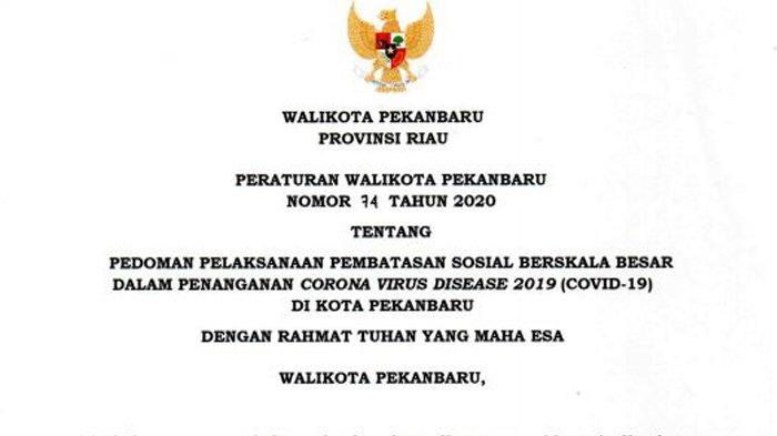 Perwako Penerapan New Normal di Pekanbaru Sedang Digesa, Ini Poin Pentingnya