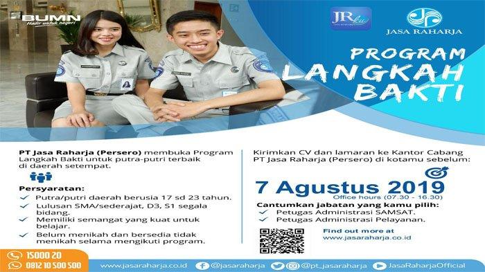 INFO Lowongan Kerja: Jasa Raharja Buka Program Magang, Lulusan SMA D3 S1,Dapat Uang Saku & Beasiswa