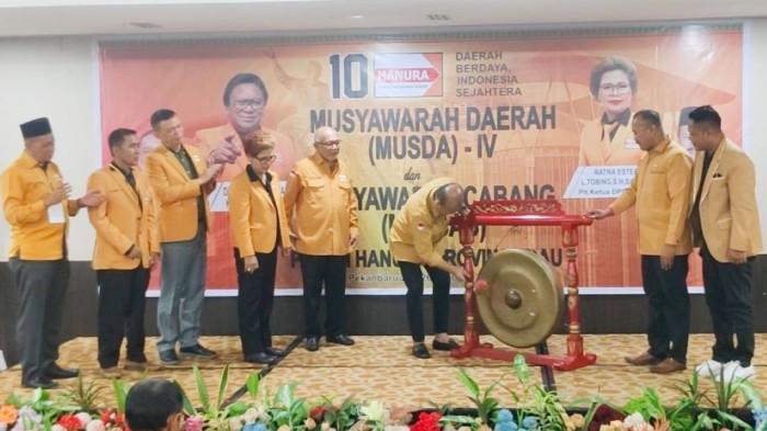 Hasil Musda Hanura, Darnil Ketua Provinsi, Zulfahmi Ketua Pekanbaru, Target Bangkit di Pemilu 2029