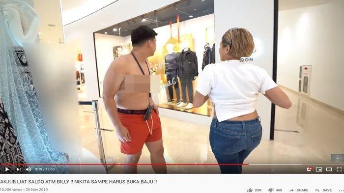 Nikita Mirzani Buka Baju di Mal Bareng Billy Syahputra, Lari-lari Cari ATM