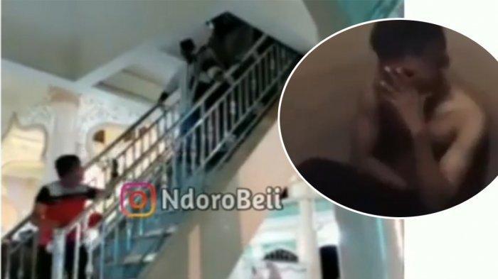 VIDEO Penggerebekan Pasangan Berhubungan Intim di Atap Rumah Ibadah