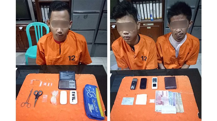 3 Pria dengan Sabu Ini, Diamankan Sat Res Narkoba Polres di Lorong yang Sama