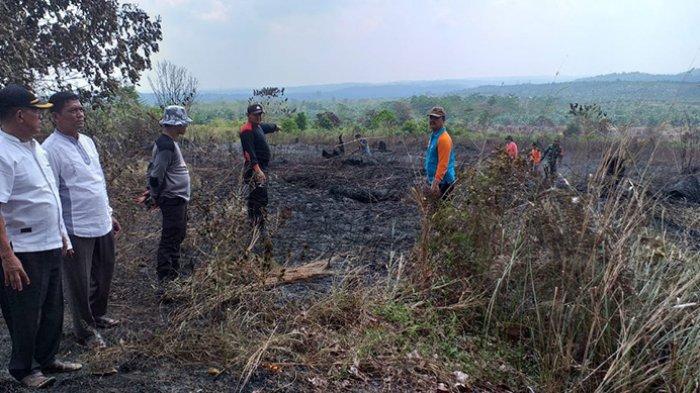 Asap Keluar dari 7 Hektare Lahan Gambut di Penyaguhan, Inhu, Riau