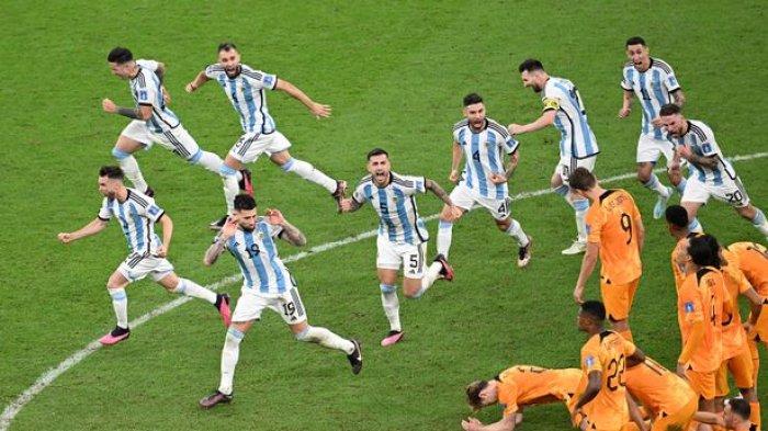 Tim Argentina Tampak Tak Berkelas Saat Rayakan Kemanangan Atas Belanda di Perempat Final