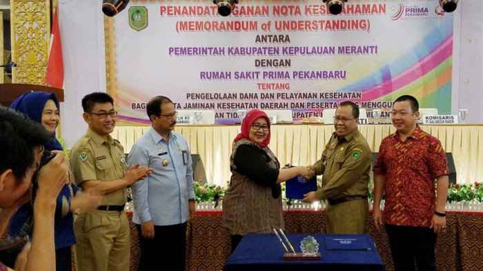Pemkab Meranti Jalin Kerjasama Dengan RS Prima Pekanbaru