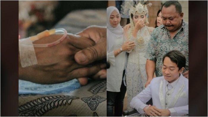Pengantin Pria Akad Pakai Infus, Saat Resepsi Pengantin Wanita Hanya Duduk Sendiri di Pelaminan
