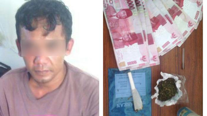 Simpan Ganja dan Uang Paslu, Warga Sorek Diamankan Polisi