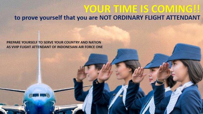 Lowongan Pekerjaan Sebagai Pramugari TNI AU Bagi Tamatan SMA Sederajat, 10 September Paling Lambat