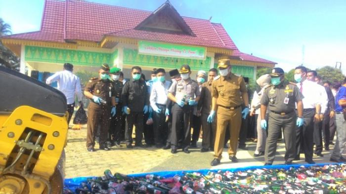 Polres Rohul Musnahkan BB Operasi Pekat