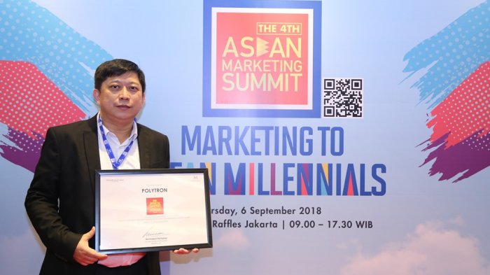Polytron Dinobatkan Sebagai Indonesia Champion di ASEAN Marketing Summit 2018