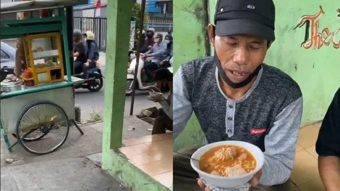 Punya Anak Lima, Pilunya Hidup Tukang Bakso Ini, Harus Makan Dagangannya Sendiri Karena Tak Laku