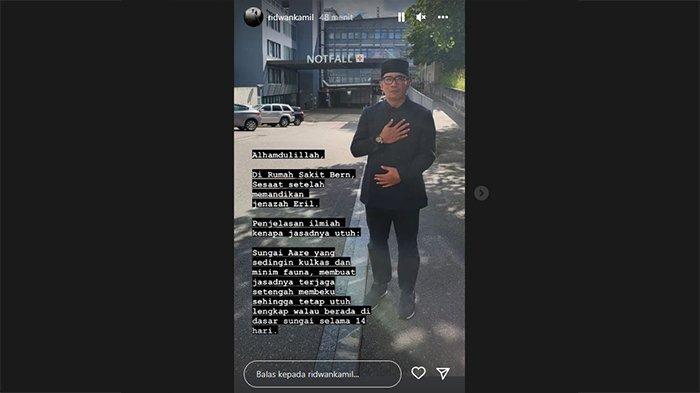 Ridwan Kamil Ungkap Alasan Jasad Eril Masih Utuh Meski Sudah 14 Hari di Dasar Sungai Aare