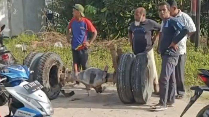 Kecelakaan di Kampar Sampai Roda Belakang dan Gardan Truk Husni Tamrin Lepas, Begini Kronologisnya
