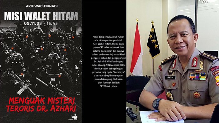 Sosok di sebelah kanan adalah Sestama Lemhannas RI Komjen Pol Arif Wachjunadi, penulis buku tentang satu dari tim CRT Indonesia, Walet Hitam (kiri) 