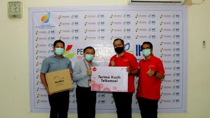 Telkomsel Serahkan Bantuan Ventilator Kepada Rumah Sakit Pertamina Dumai