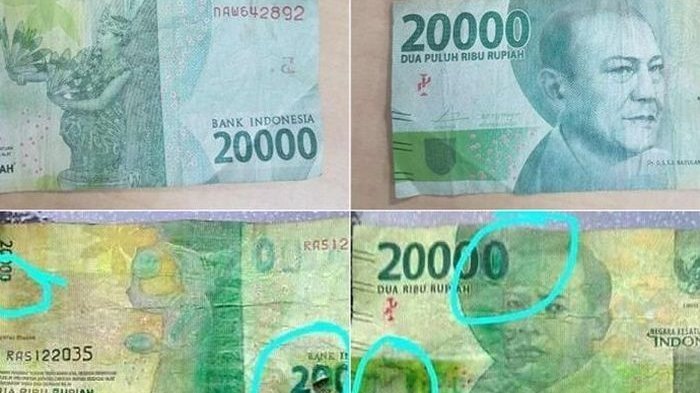 Hati-hati Ya, Jangan Tertipu Hal Ini, Ada Orang Jahat yang Modifikasi Uang Rp 2000 jadi Rp 20.000