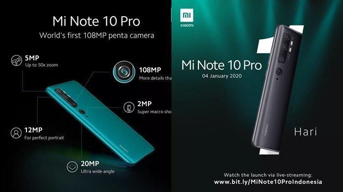 Harga HP Xiaomi Januari 2020, Simak Spesifikasi Mi Note 10 Pro,HP Penta-Camera Pertama di Dunia