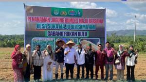 Bupati-Rohul-Anton-Ketua-HMI-Rohul-Pangan-di-Desa-Suka-Maju.jpg