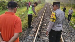 Petugas-Polsek-Kesamben-Polres-Blitar-mengecek-lokasi-wanita-ditabrak-kereta-Api.jpg