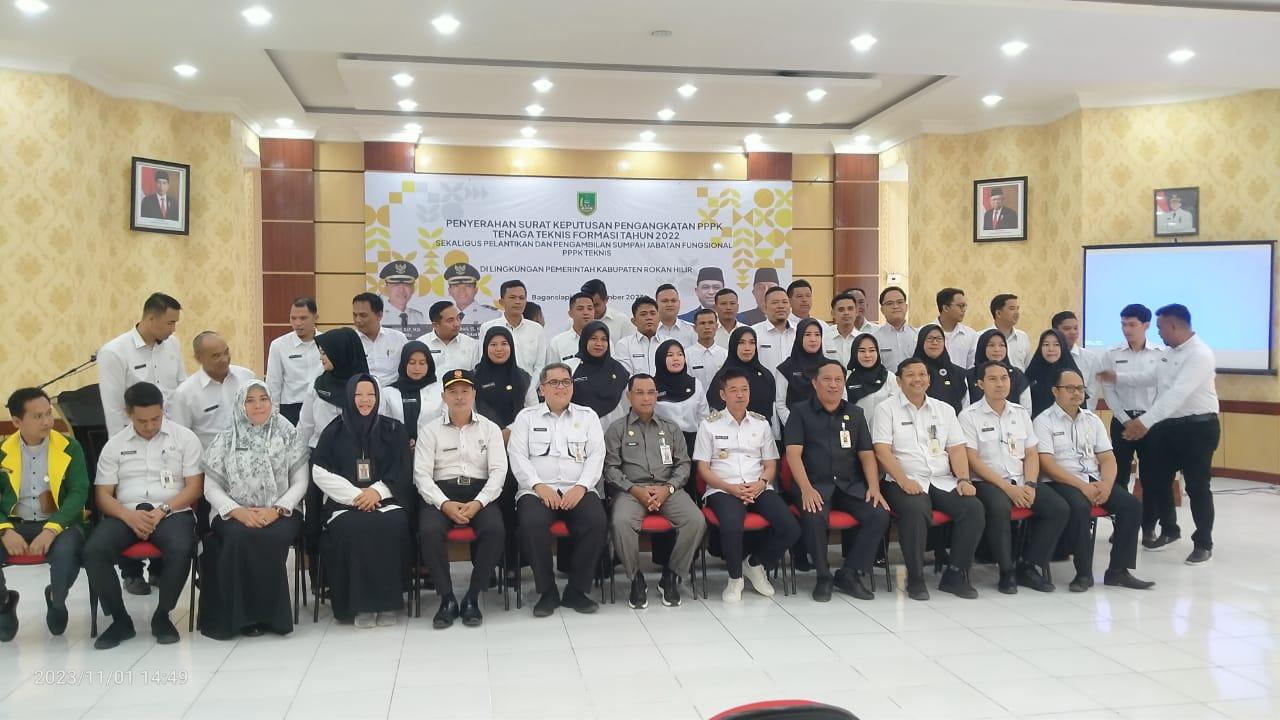 34 Orang Dilantik, Masih Ada 760 Tenaga Teknis PPPK Rohil Formasi 2022 yang Lulus dan Belum Dilantik
